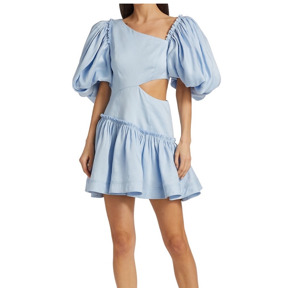 Aje chateau puff sleeve dress nwt 0